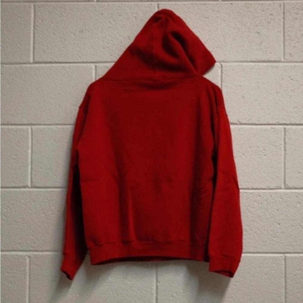 Russell Athletic Red Pullover Hoodie with Weehawken High School Print - Picture 2 of 3